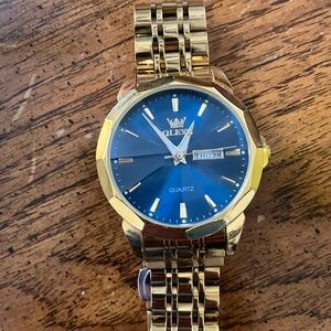 OLEVS Gold and Blue Watch